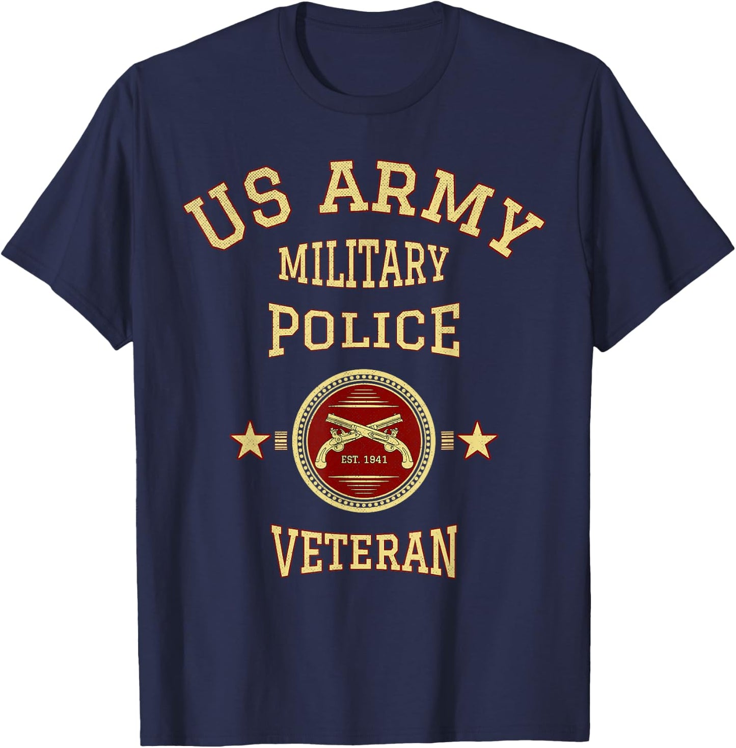 US Army Military Police Veteran Police Officer Retirement T-Shirt - T-Shirt | Navy