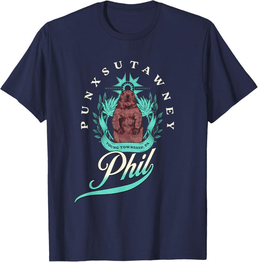 Weather Prophet Punxsutawney Phil GroundHog Day T-Shirt - T-Shirt | Navy