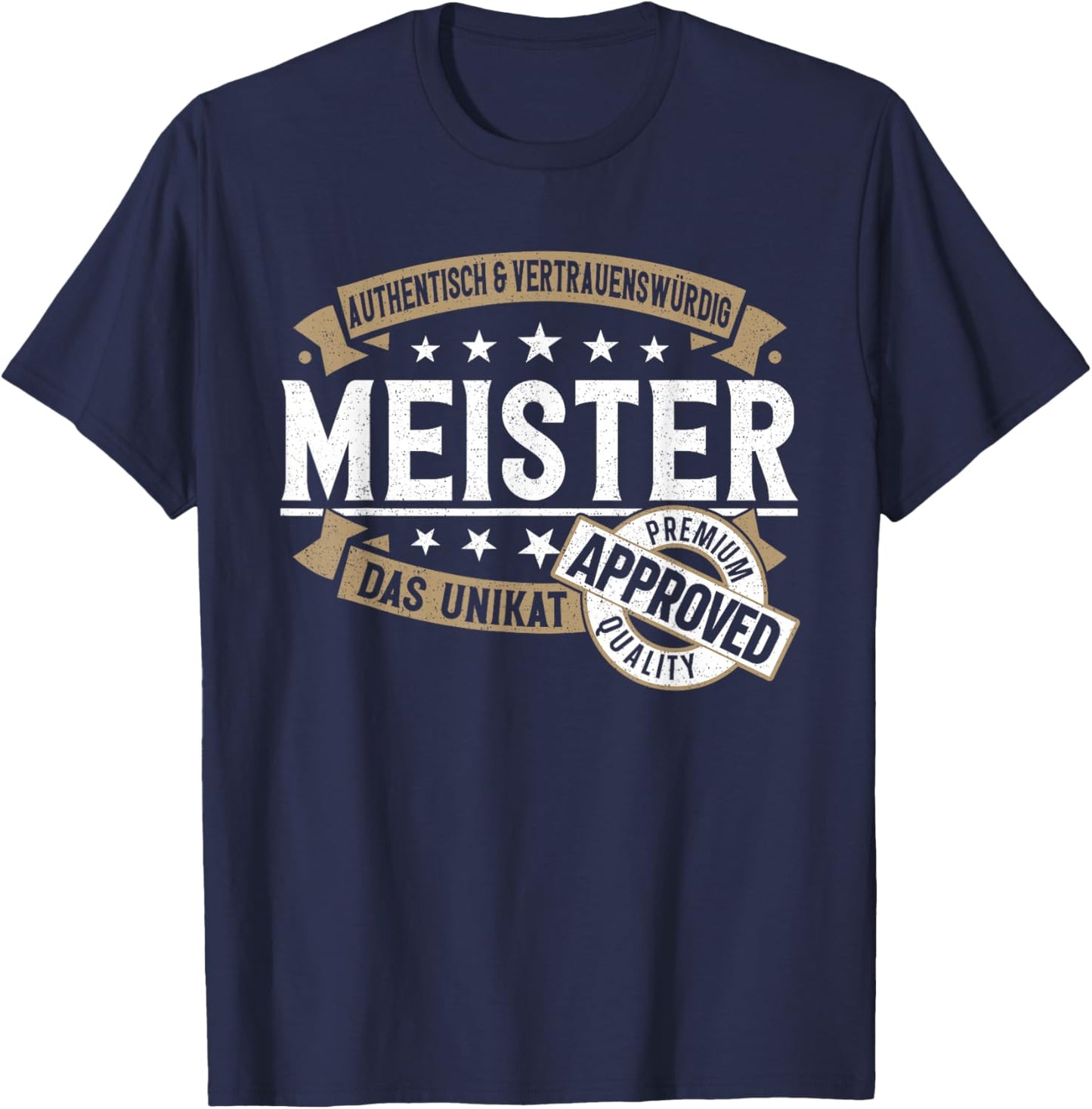 Meister - Meisterprüfung bestanden - Handwerk T-Shirt - T-Shirt | Navy
