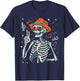 Funny Halloween Rocker Skeleton Hand Rock On Halloween T-Shirt - T-Shirt | Navy