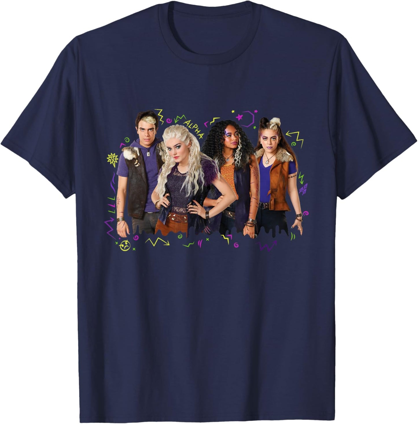 Disney Channel Zombies 2 Addison and Werewolves T-Shirt - T-Shirt | Navy
