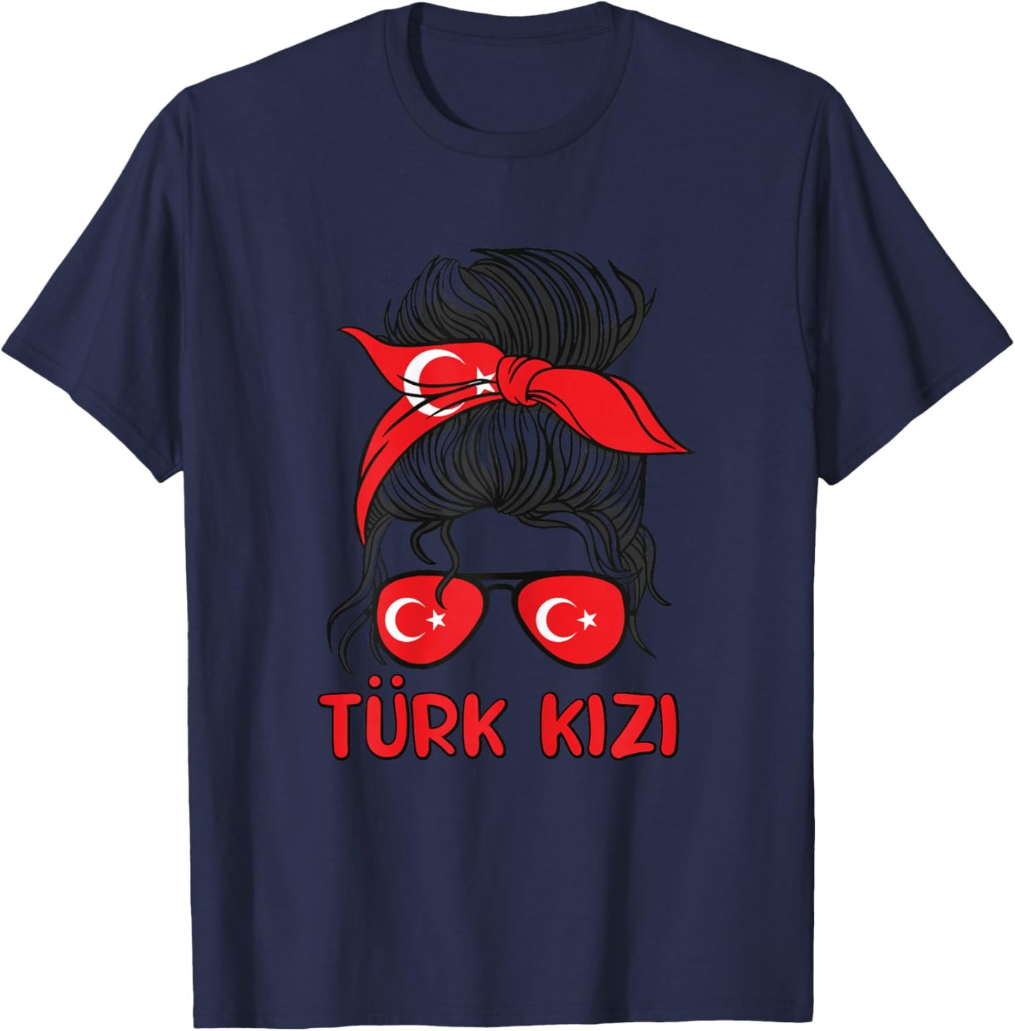 Turkiye Mädchen Türkei Mädchen Türkische kizi Frauen Türkische Flagge T-Shirt - T-Shirt | Navy
