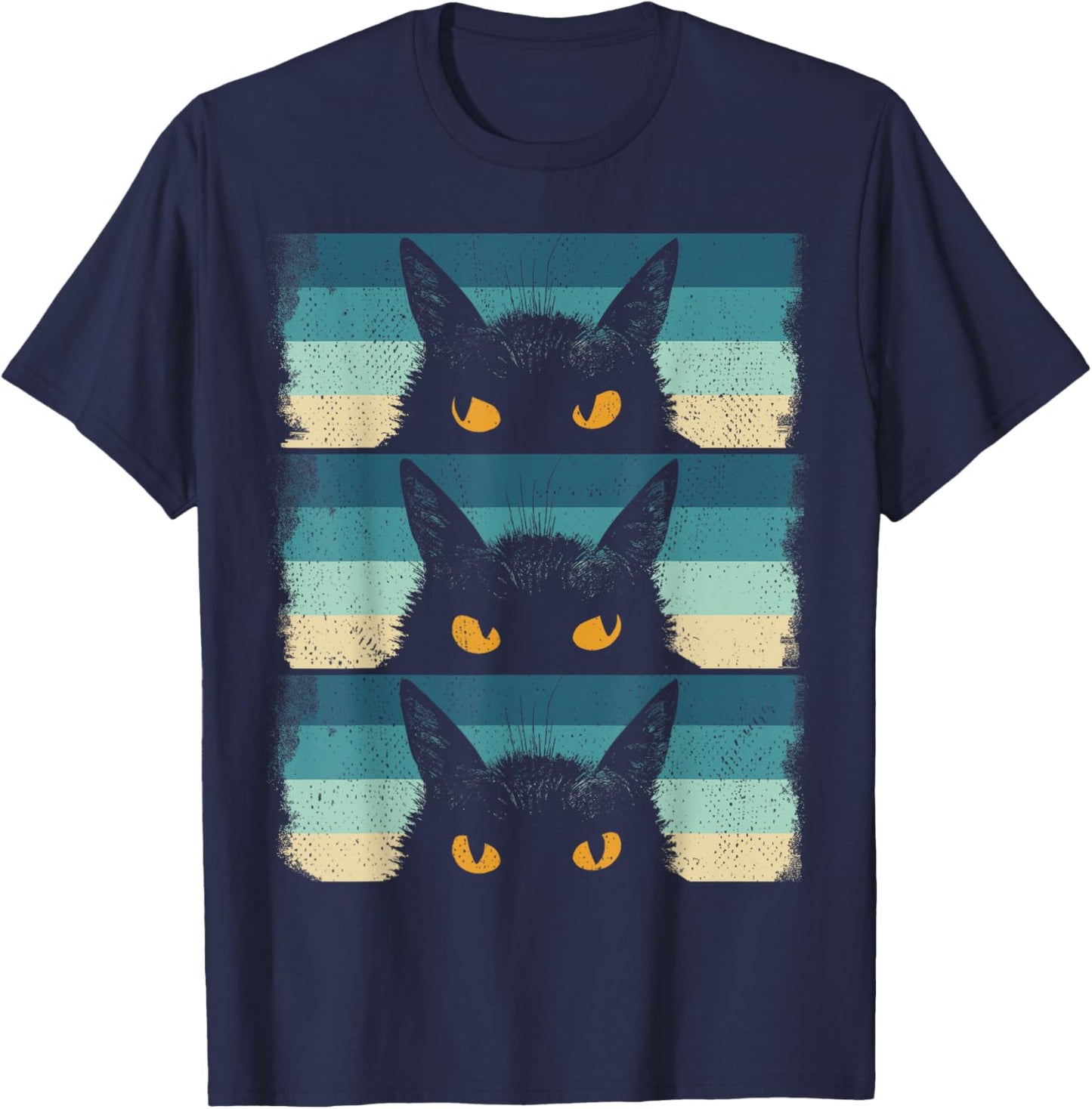 Cat Lover, Grumpy Black Kitten, Cat Mom, Cat Dad Women Kids T-Shirt - T-Shirt | Navy