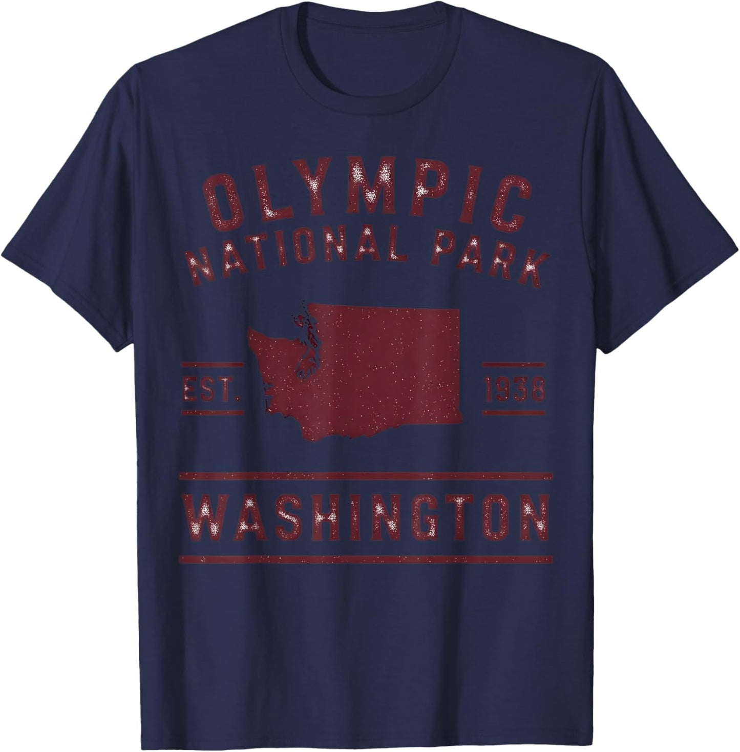 Olympic National Park Washington Est 1938 T-Shirt - T-Shirt | Navy