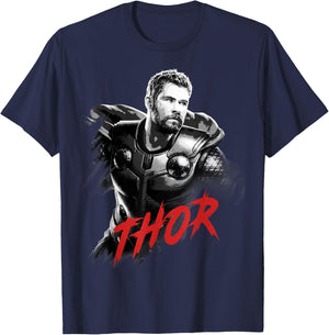 Marvel Avengers Endgame Thor Tonal Portrait Graphic T-Shirt - T-Shirt | Navy