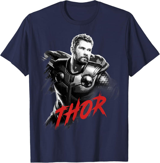 Marvel Avengers Endgame Thor Tonal Portrait Graphic T-Shirt - T-Shirt | Navy