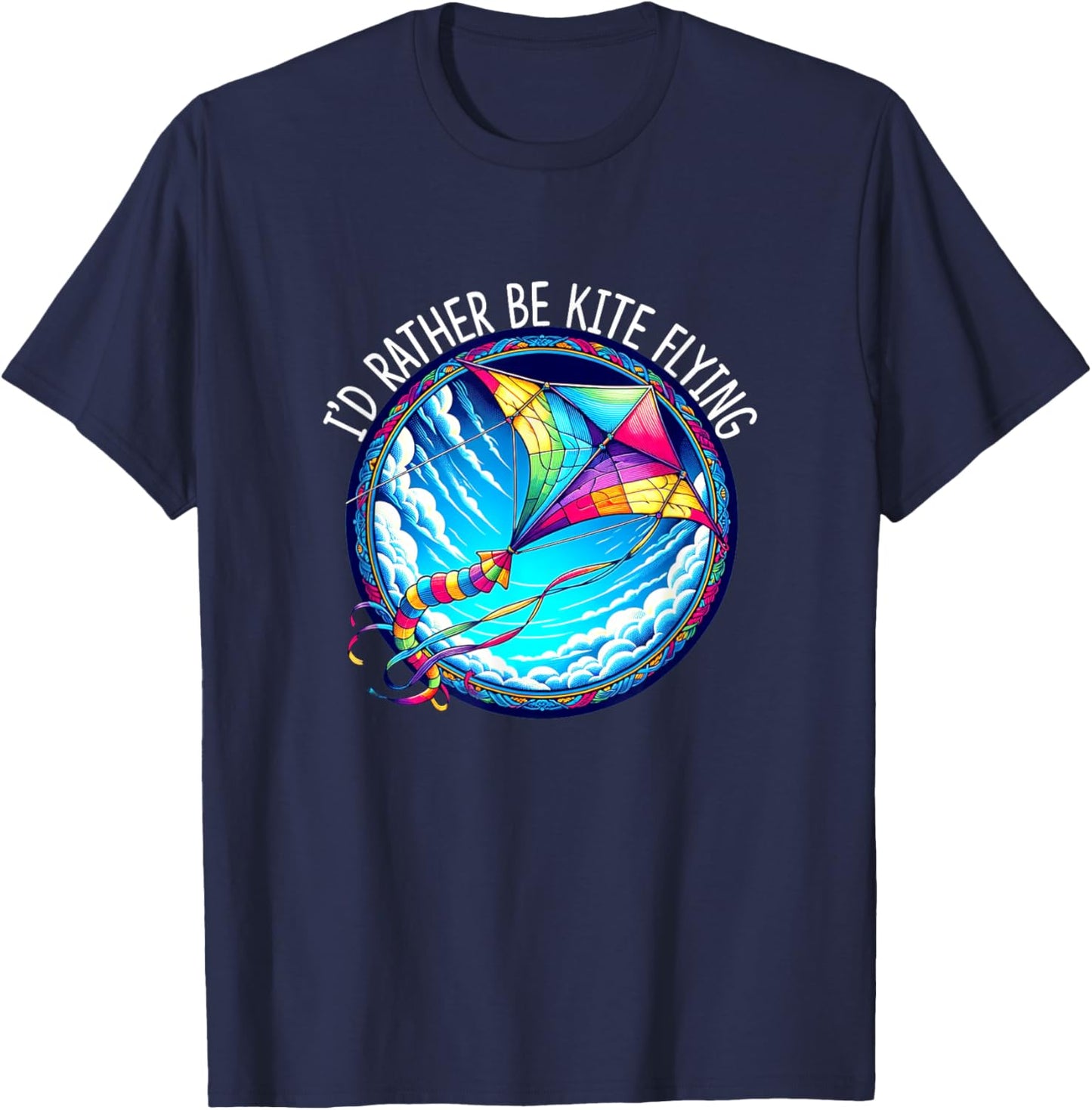 I'd Rather Be Kite Flying T-Shirt - T-Shirt | Navy