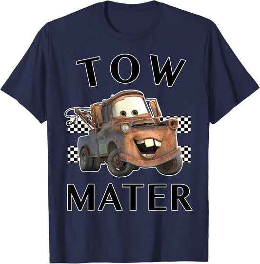 Disney Pixar Cars Tow Mater Finish Graphic T-Shirt - T-Shirt | Navy