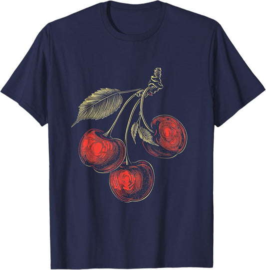 Vintage Cherry T-Shirt - T-Shirt | Navy