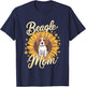 Beagle Mom Sunflower Beagles Dog Women T-Shirt - T-Shirt | Navy