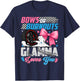 Burnouts Or Bows Your Glamma Loves You Gender Reveal T-Shirt - T-Shirt | Navy