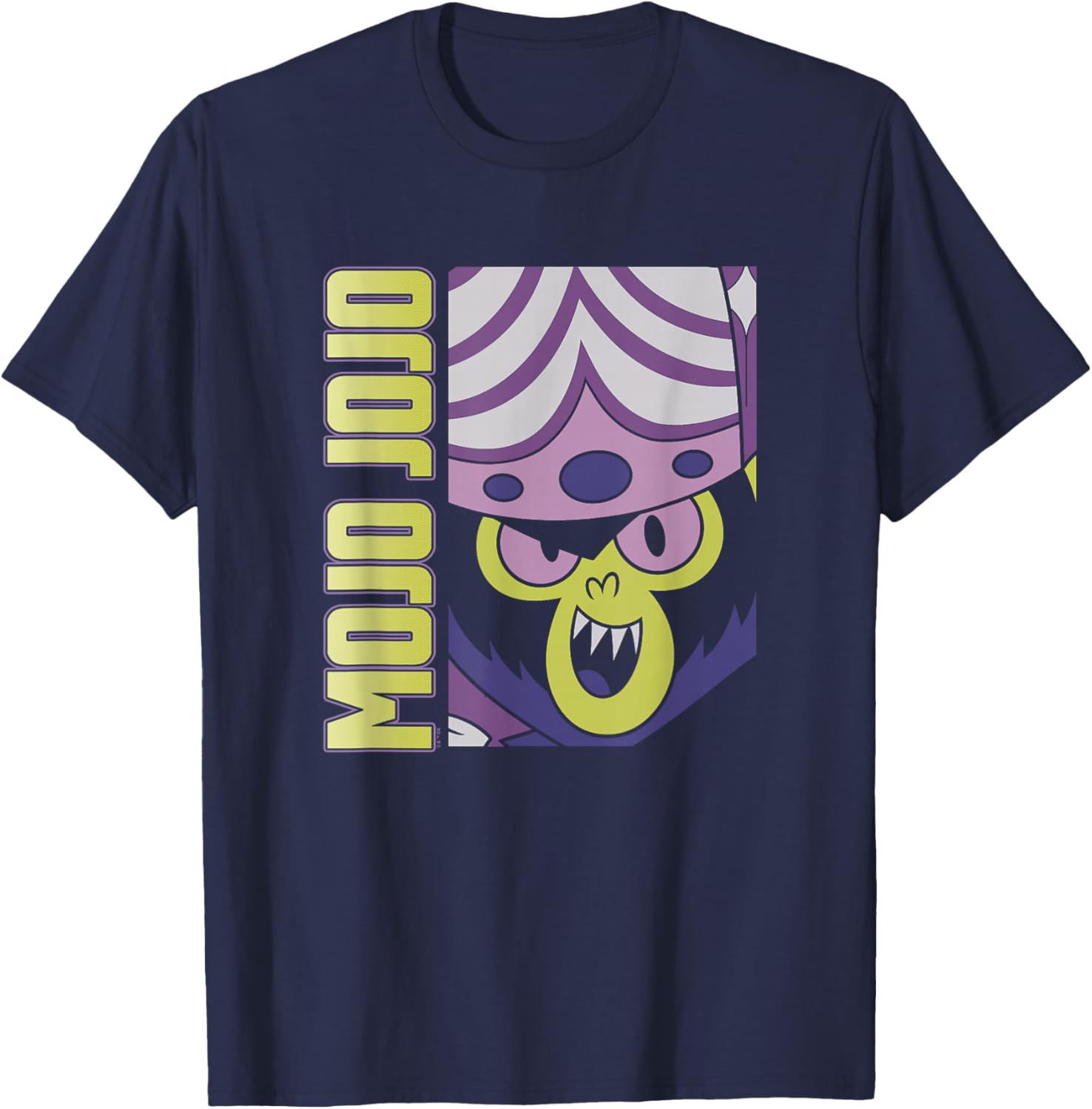 Power Puff Girls Mojo JoJo Big Face Poster T-Shirt - T-Shirt | Navy