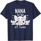 Nana To Be Of Twins Elephant Baby Shower Twin Nana T-Shirt - T-Shirt | Navy