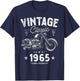 Vintage 1965 60th Birthday Classic Retro Chopper Motorbike T-Shirt - T-Shirt | Navy
