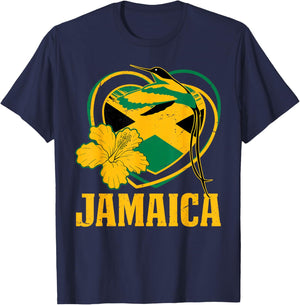 Funny Jamaica Independence Day 1962 Jamaican Doctor Bird T-Shirt - T-Shirt | Navy