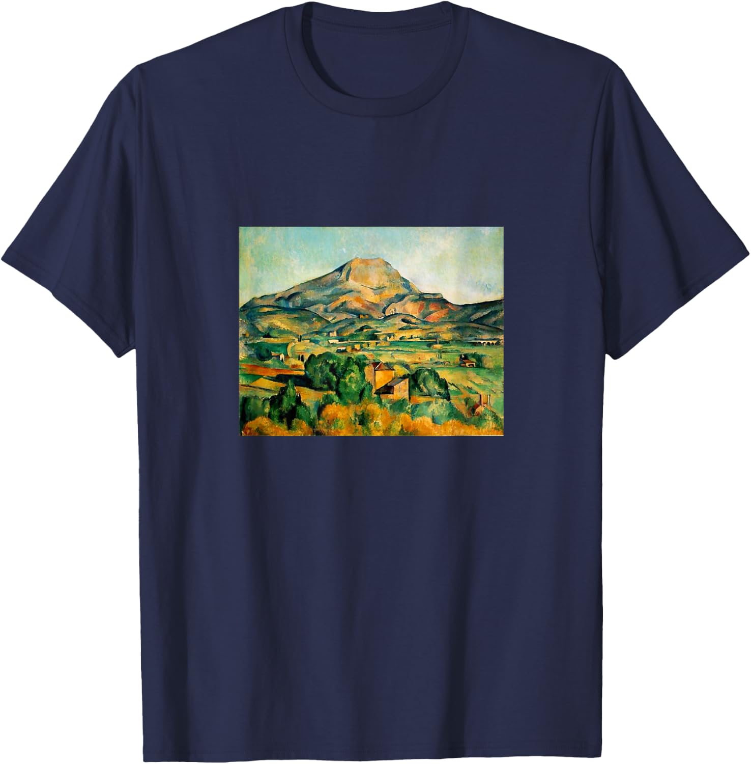 Mont Sainte-Victoire by Paul Cezanne T-Shirt - T-Shirt | Navy