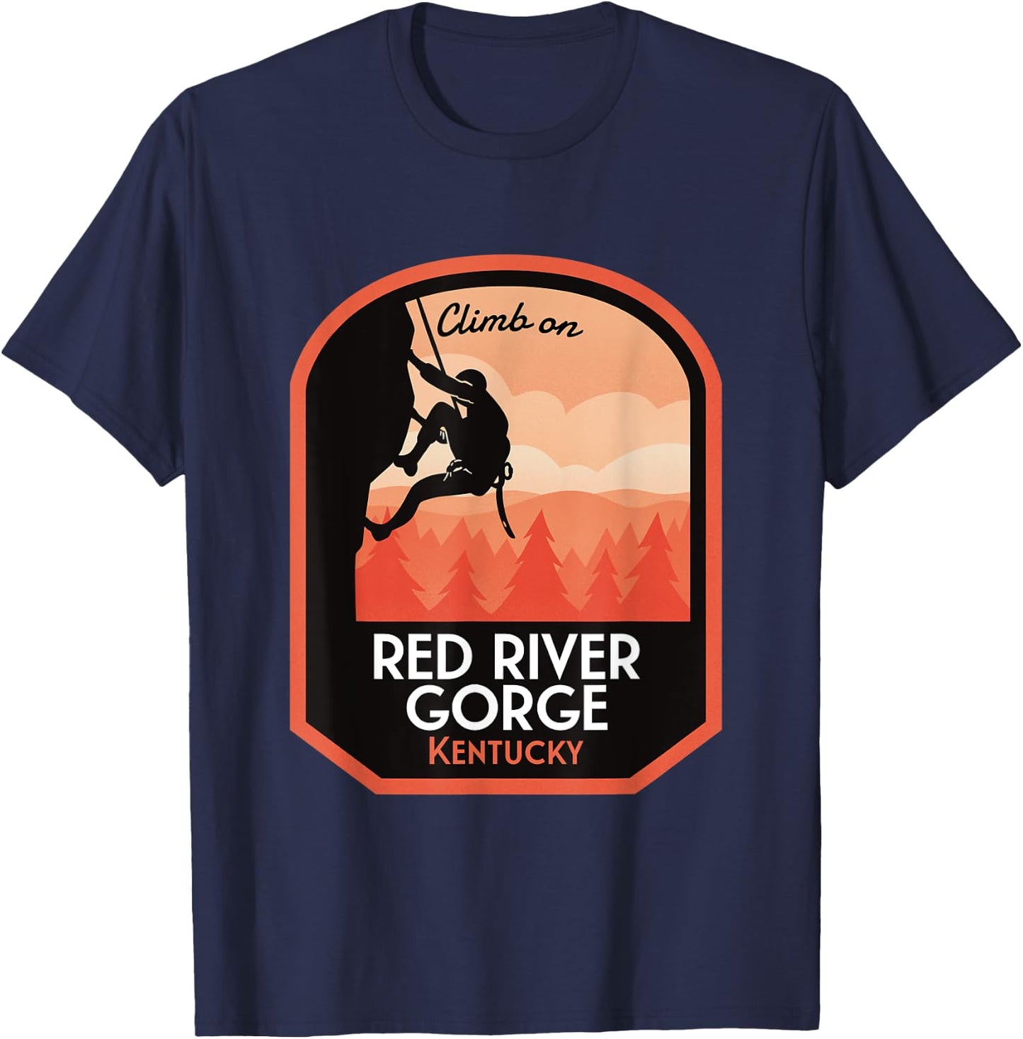 Red River Gorge Kentucky Rock Climbing T-Shirt - T-Shirt | Navy