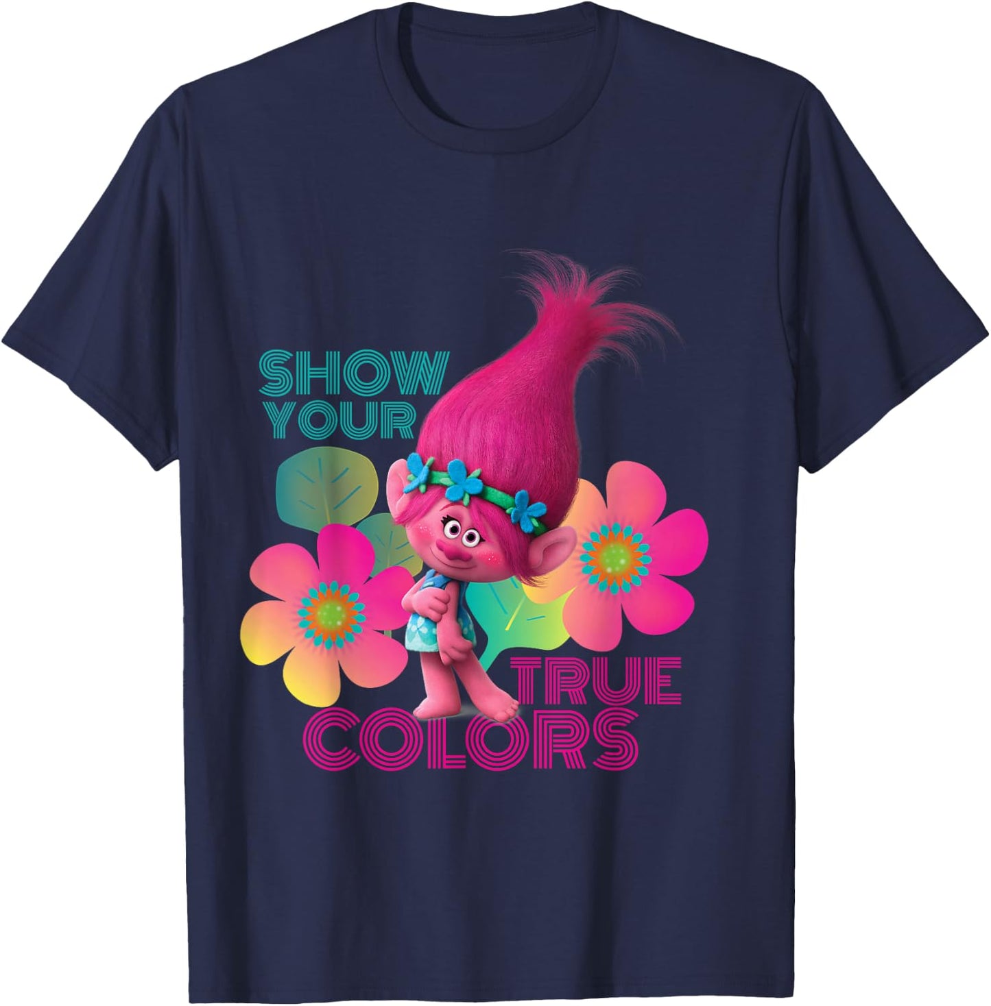DreamWorks Trolls Show Your True Colors T-Shirt - T-Shirt | Navy