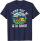Camp out In 4th Grade Funny Camping Lovers Back to School T-Shirt - T-Shirt | Navy