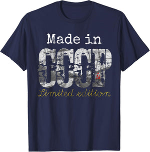Made in CCCP Shirt Limited Edition - Retro Vintage USSR T-Shirt - T-Shirt | Navy
