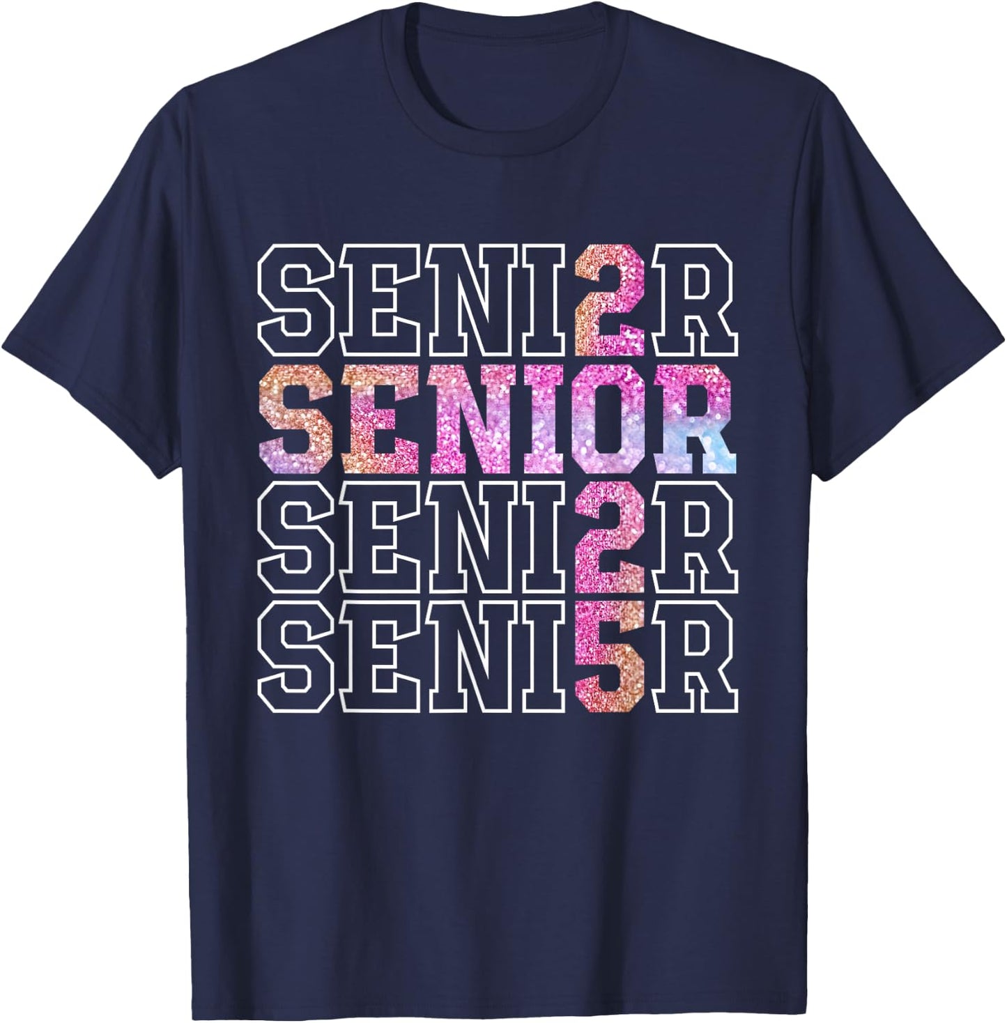 Senior 2025 Graduate High School Graduation Class of 2025 T-Shirt - T-Shirt | Navy