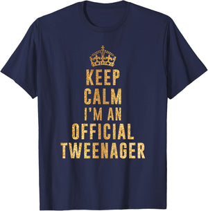 Keep calm official Tweenager tween birthday for girls T-Shirt - T-Shirt | Navy