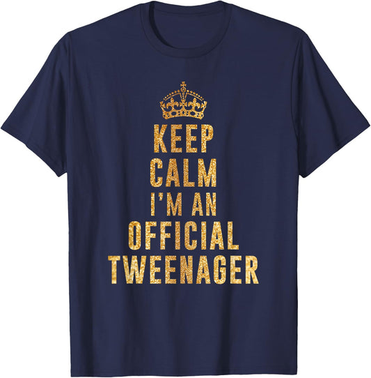 Keep calm official Tweenager tween birthday for girls T-Shirt - T-Shirt | Navy