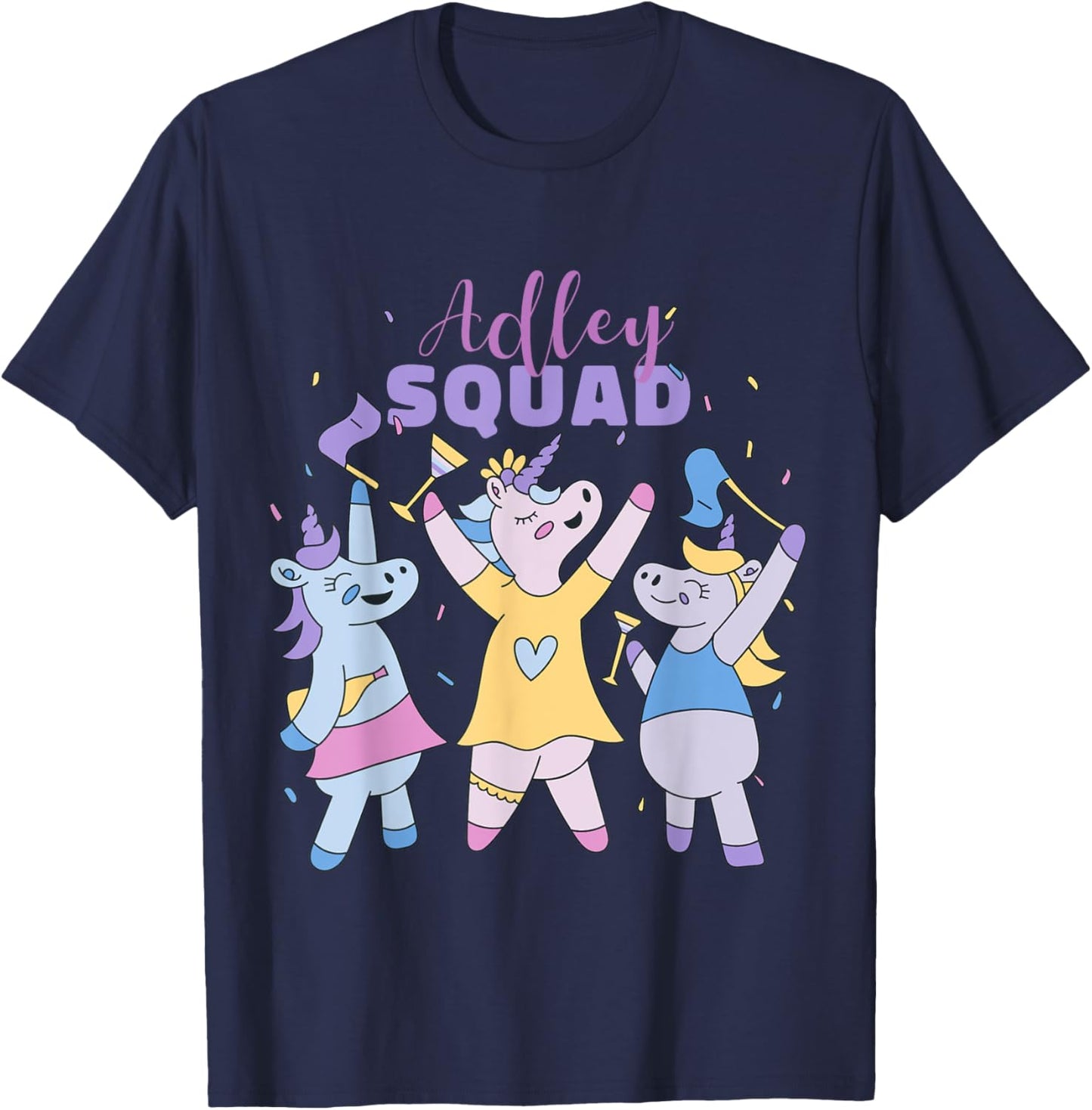 Adley Merch Unicorn Design T-Shirt - T-Shirt | Navy