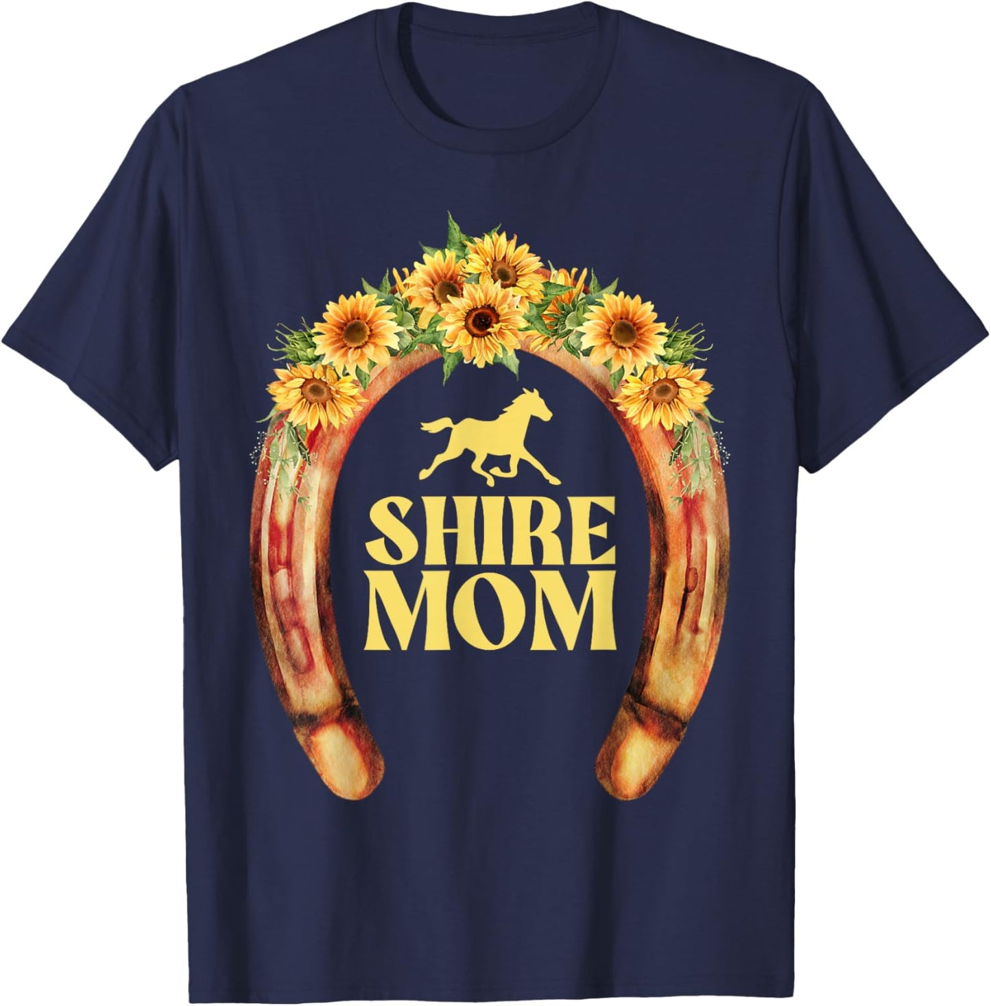 Shire Horse Mom, Shire Horse T-Shirt - T-Shirt | Navy