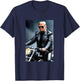 Donald Trump 2026 Riding a Motorcycle Funny Women T-Shirt - T-Shirt | Navy