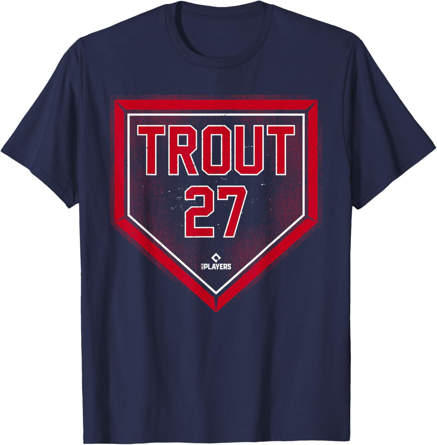 Mike Trout Home Plate Gameday Mike Trout Los Angeles MLBPA T-Shirt - T-Shirt | Navy