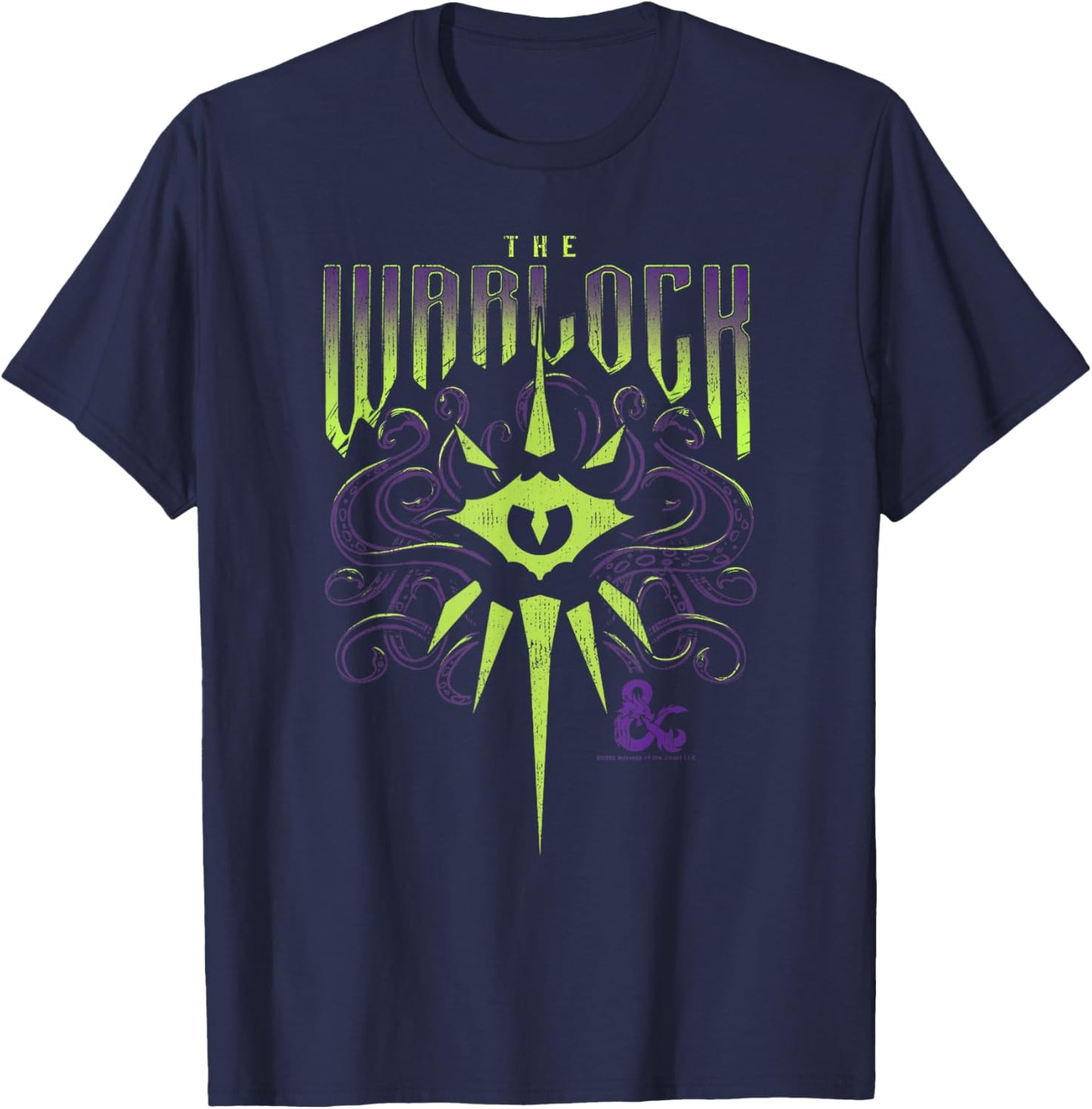 Dungeons & Dragons The Warlock Class Mysterious Pact Logo T-Shirt - T-Shirt | Navy