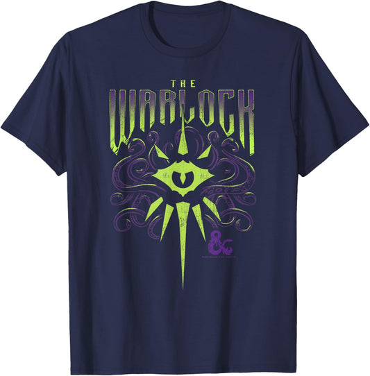 Dungeons & Dragons The Warlock Class Mysterious Pact Logo T-Shirt - T-Shirt | Navy