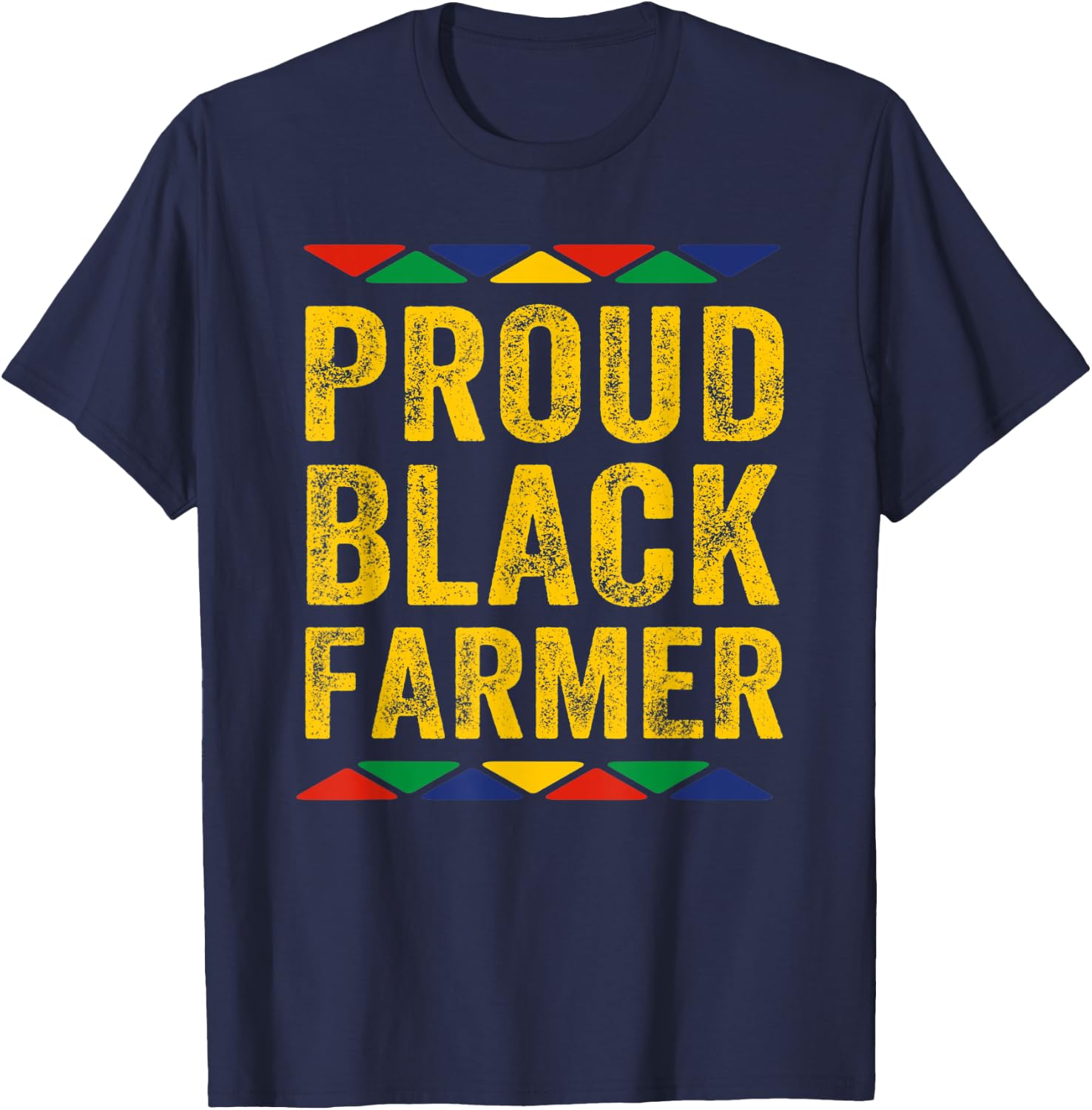 Proud Black Farmer Black History Month 2021 African American T-Shirt - T-Shirt | Navy