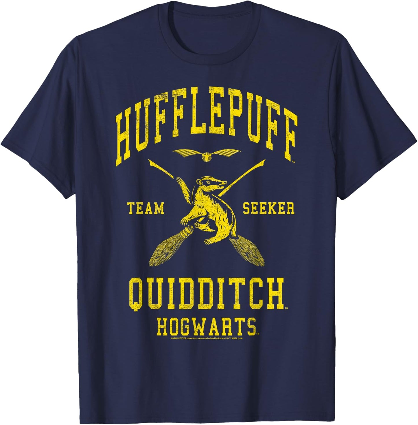 Harry Potter Hufflepuff Quidditch Team Seeker T-Shirt - T-Shirt | Navy