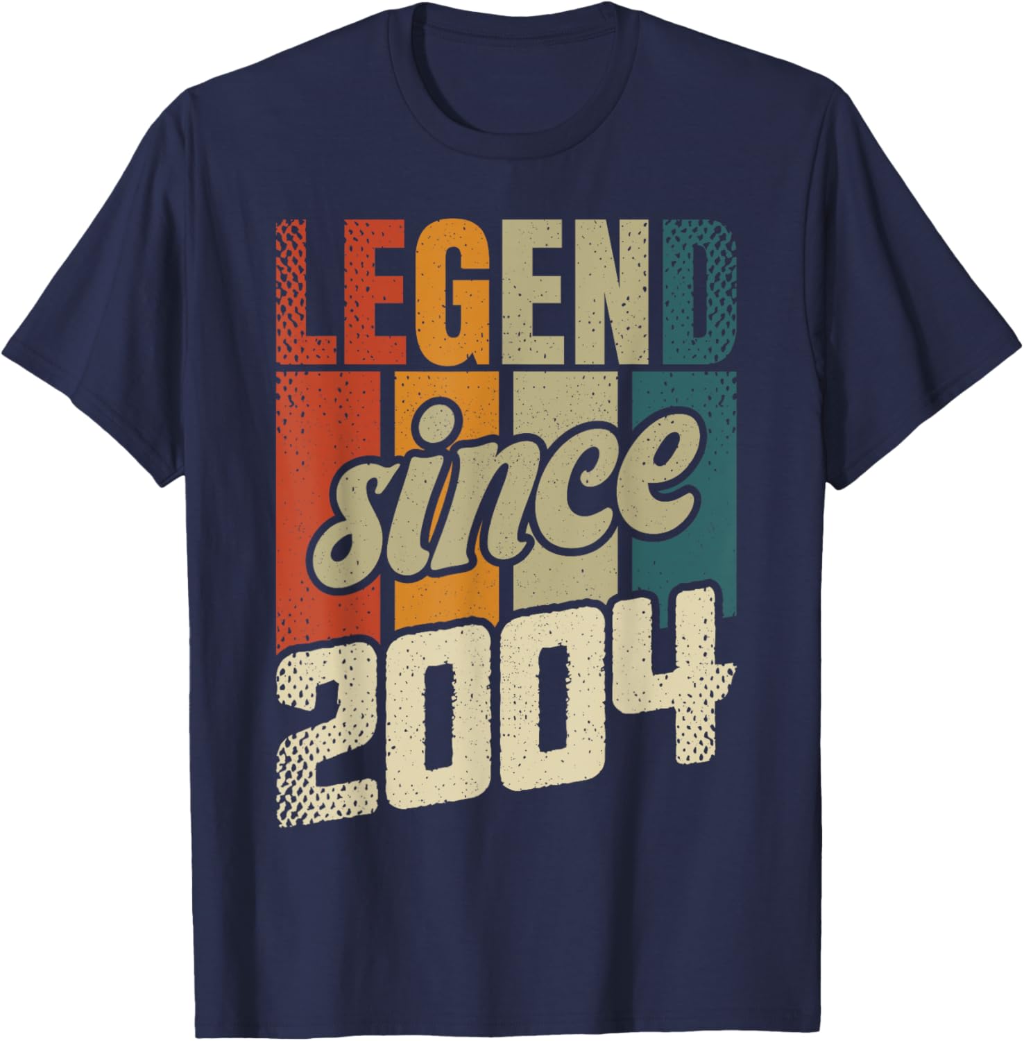 21st Birthday Man Woman 21 Years 2004 Decorative Funny Gift T-Shirt - T-Shirt | Navy