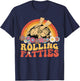 Funny Fat Kitten Cat Rolling Fatties Cute Kitty Owner Women T-Shirt - T-Shirt | Navy