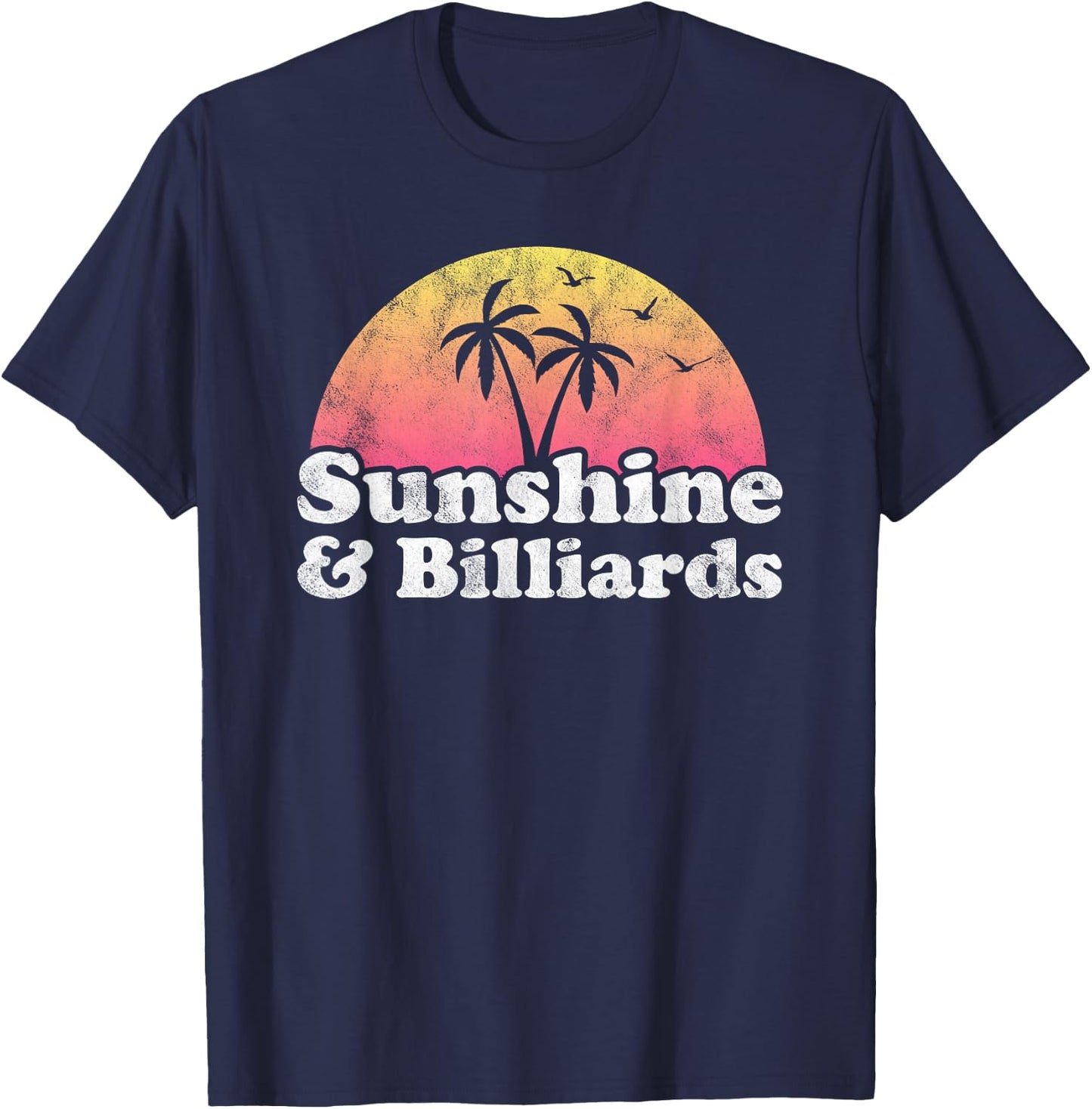 Sunshine and Billiards Men Women Kids T-Shirt - T-Shirt | Navy