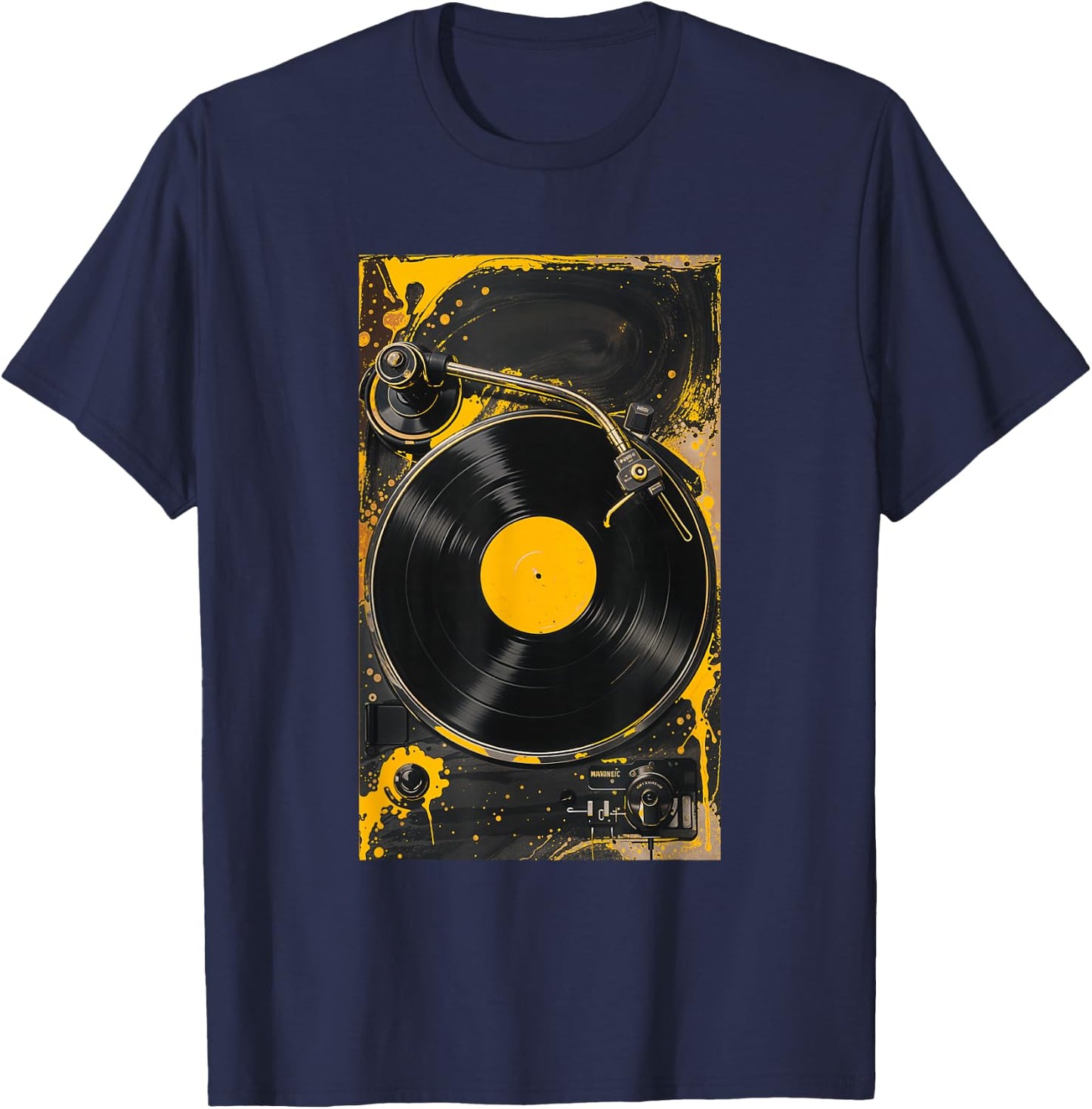 University Varsity-Gold For The Record Varsity-Gold T-Shirt - T-Shirt | Navy