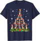 Santa ELF Reindeer Otter Christmas Tree T-Shirt - T-Shirt | Navy
