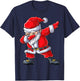 Dabbing Santa Claus Christmas Boys Men Funny Xmas Dab Dance T-Shirt - T-Shirt | Navy