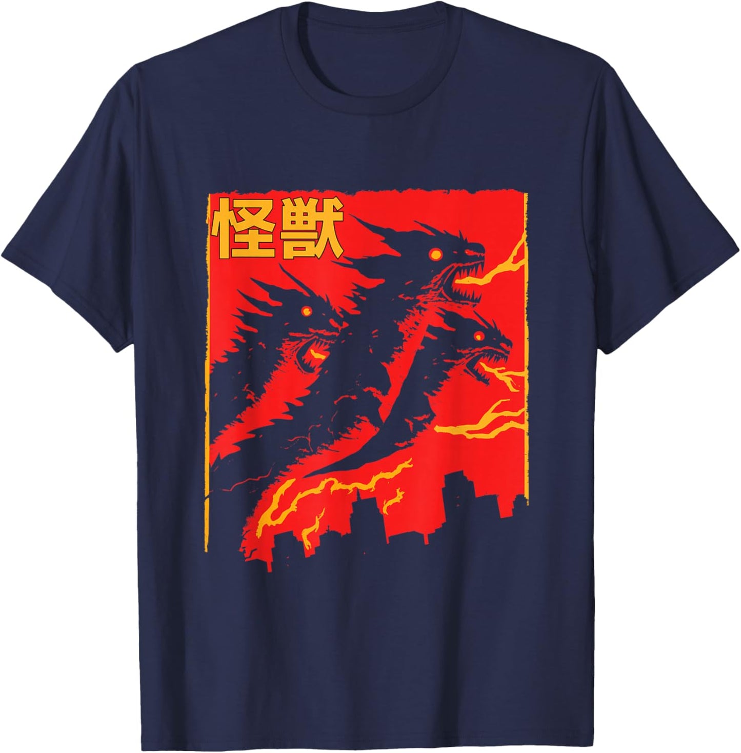 Shadow Ghidorah Japanese T-Shirt - T-Shirt | Navy