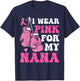 I Wear Pink For My Nana Breast Cancer Awareness Grandma Kids T-Shirt - T-Shirt | Navy