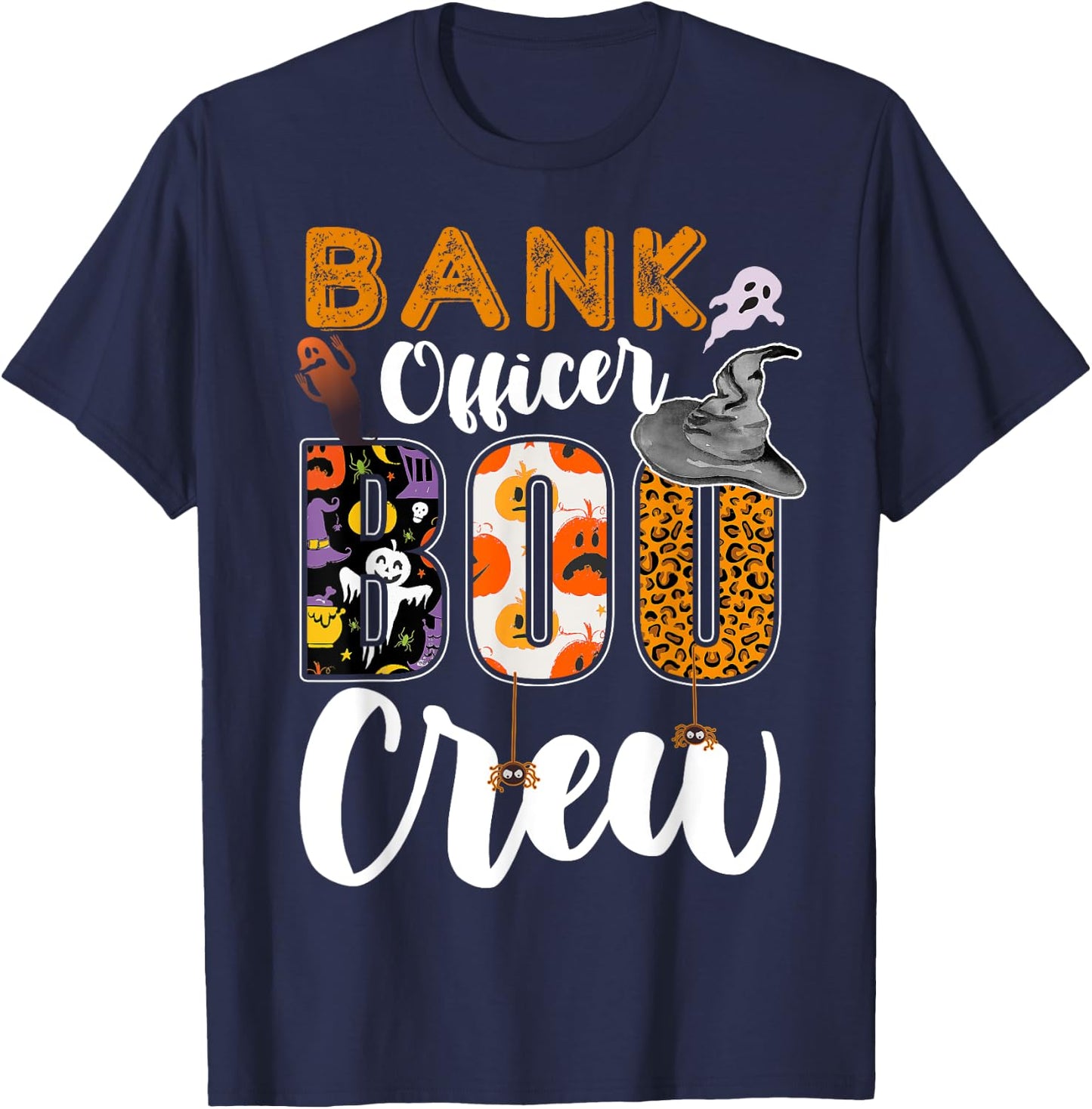 Bank Officer Boo Crew Halloween Matching Banker T-Shirt - T-Shirt | Navy