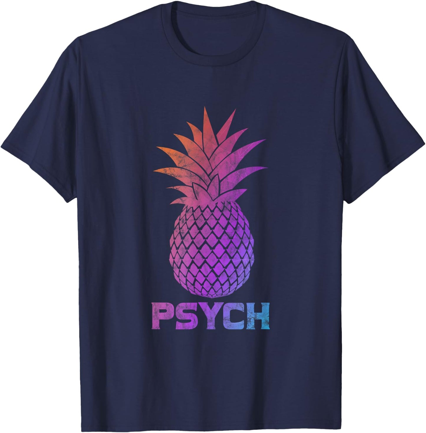 Psych Iconic Pineapple Awesome Sweet Fruit Summer Gift T-Shirt - T-Shirt | Navy
