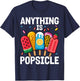Anything is Popsicle Cool Summer Ice Cream Pattern T-Shirt - T-Shirt | Navy