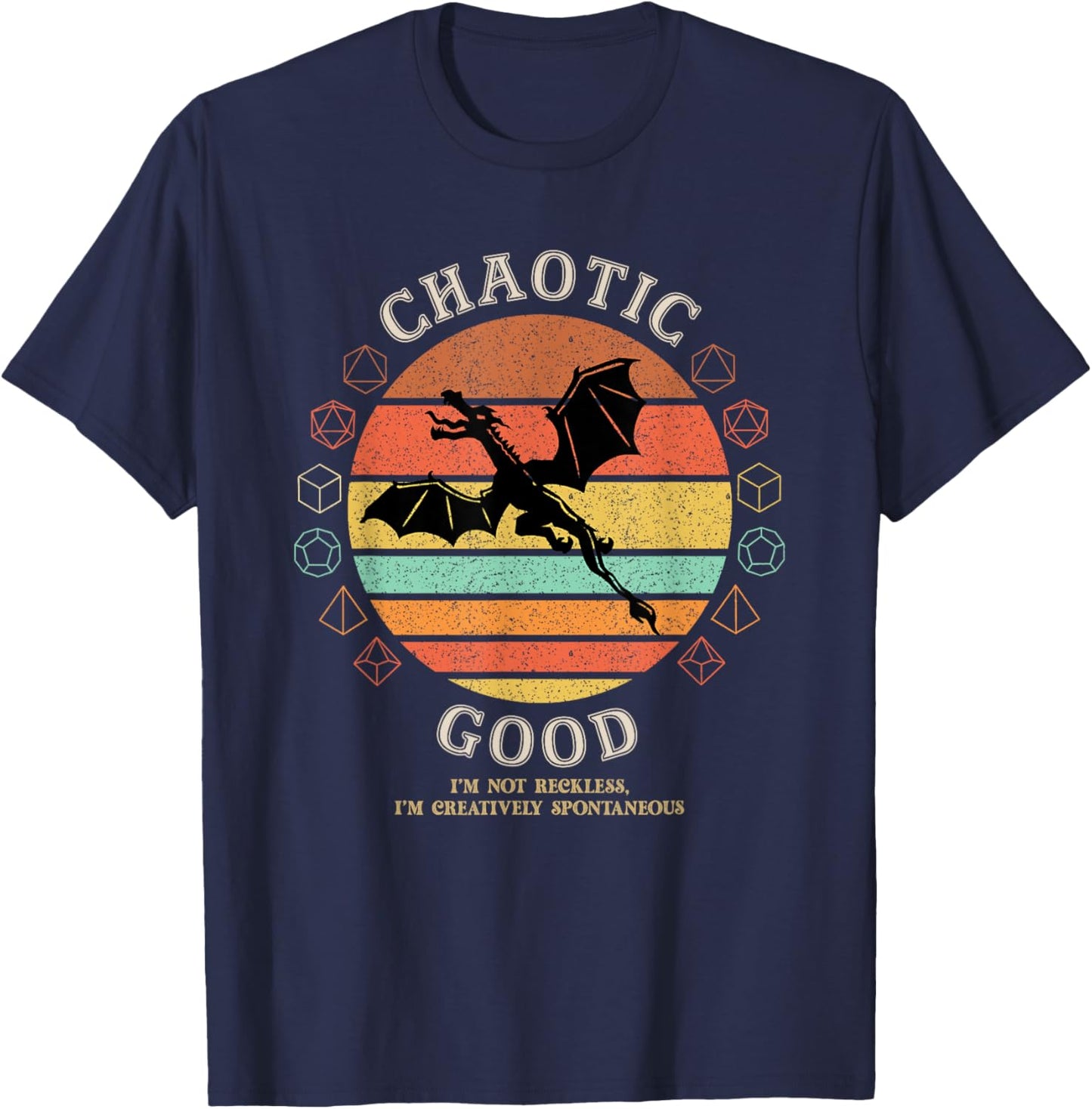 Funny Chaotic Good RPG Player Gamer T-Shirt - T-Shirt | Navy