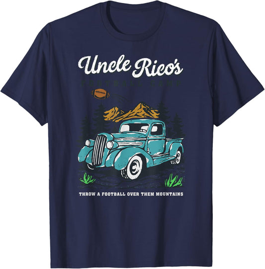 Ronni Calling Uncle Rico's Football Camp Adult - Black - S T-Shirt - T-Shirt | Navy