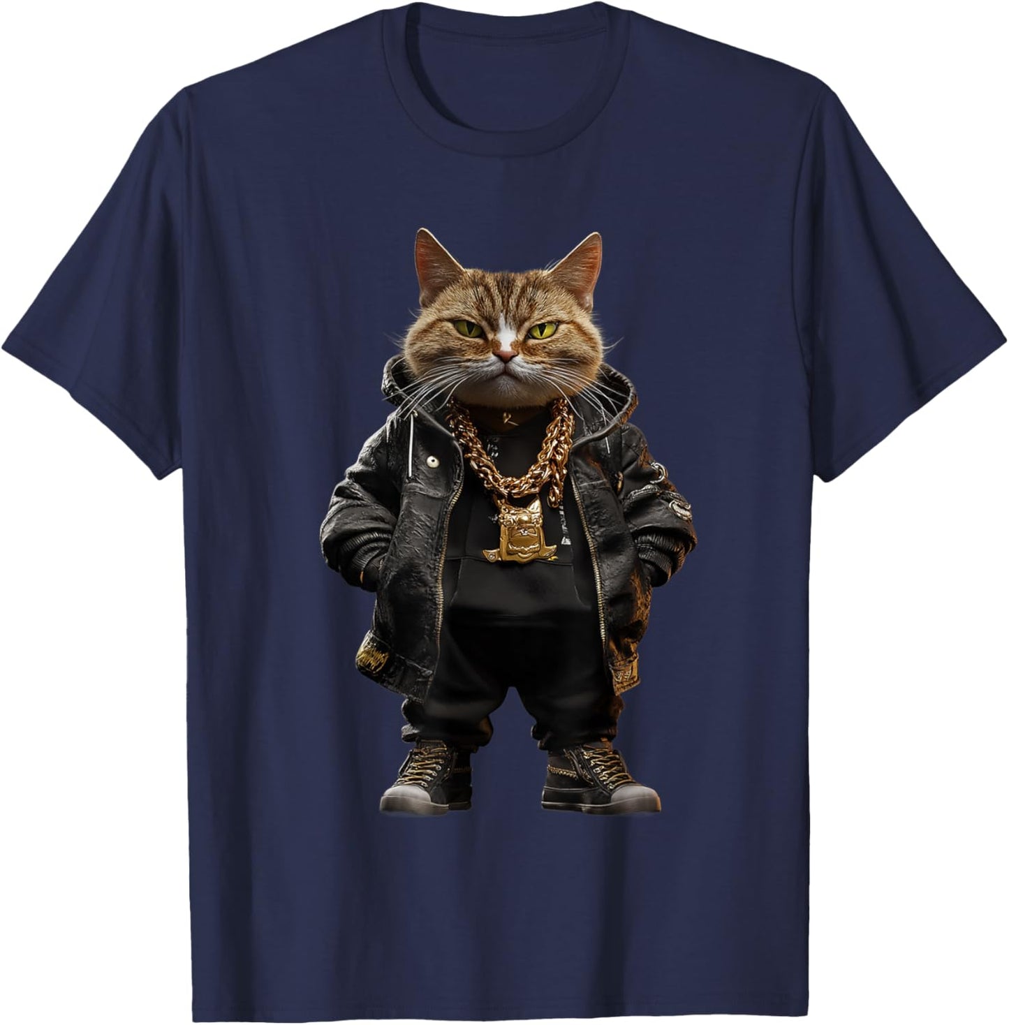 Thug Gangster Life Cat For Hip Hop Fans Meme and Cat lovers Women T-Shirt - T-Shirt | Navy