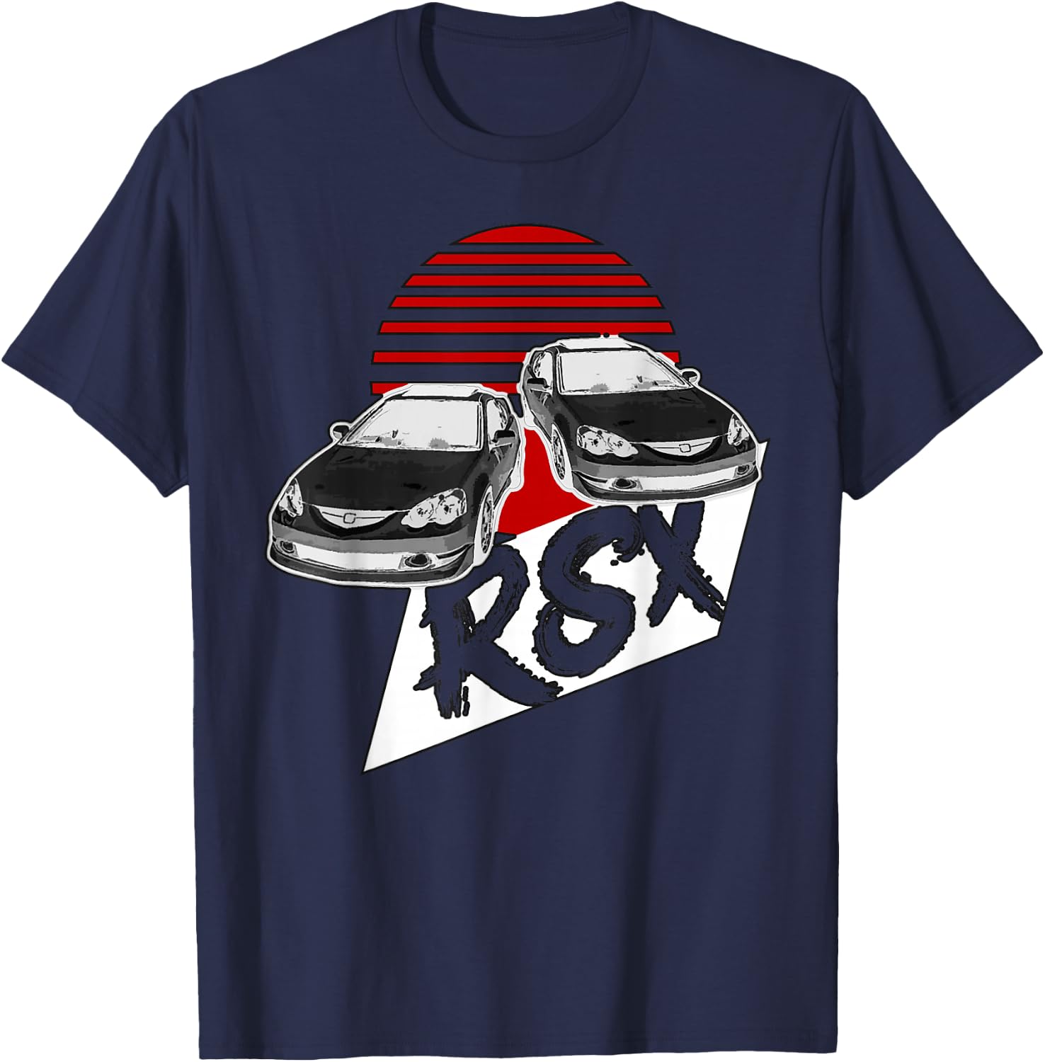 Rexy RSX DC5 4banger Sports Coupe Race Car JDM T-Shirt - T-Shirt | Navy